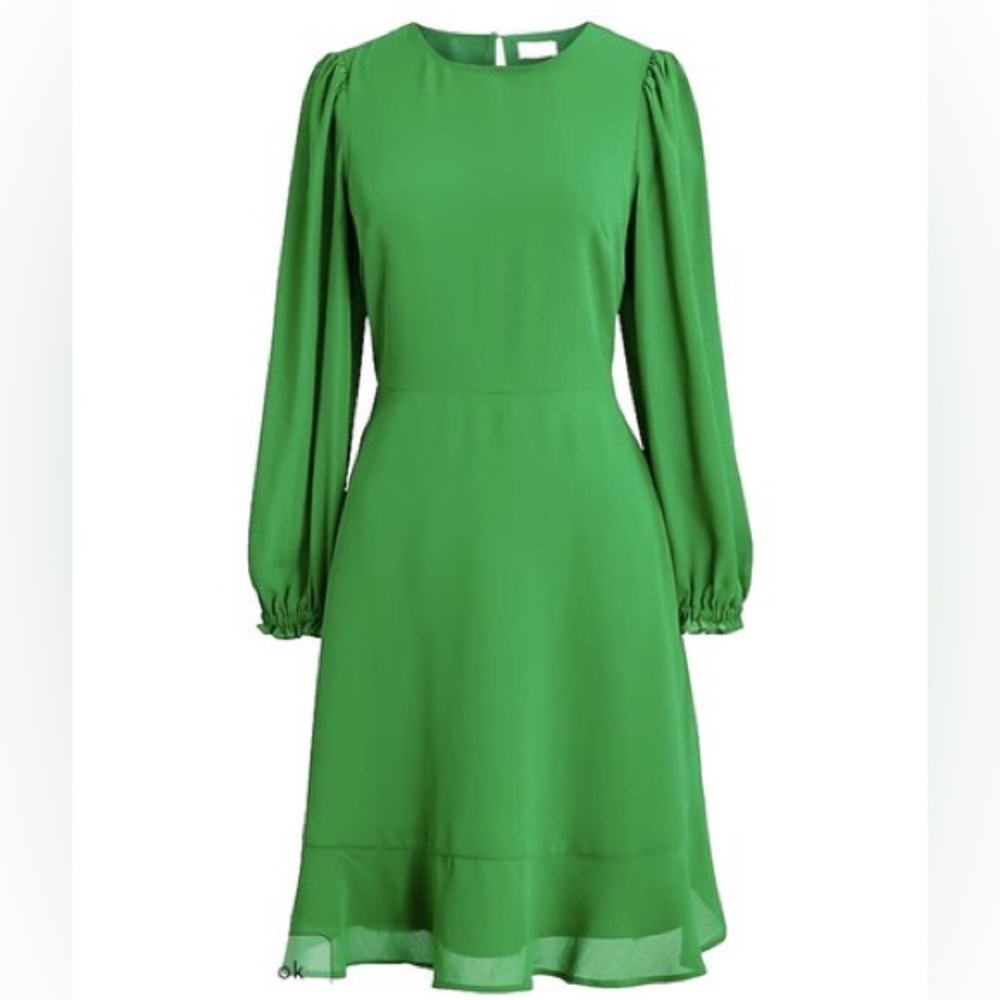 J CREW Dress with Flounce Hem